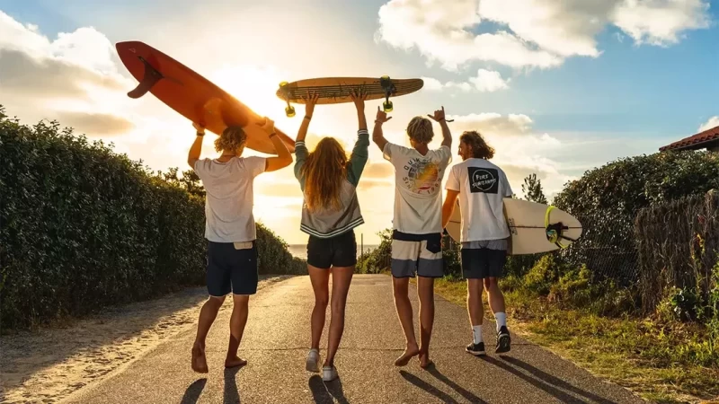 Chilliges Surfcamp inmitten der Pinienwälder von Moliets