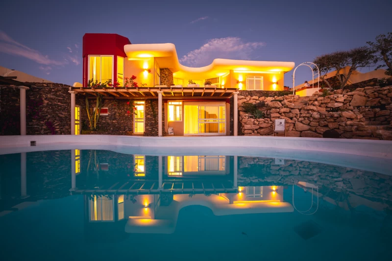 Surf Villa mit Meerblick, Pool und Sauna auf Fuerteventura