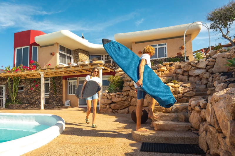 Surf Villa mit Meerblick, Pool und Sauna auf Fuerteventura