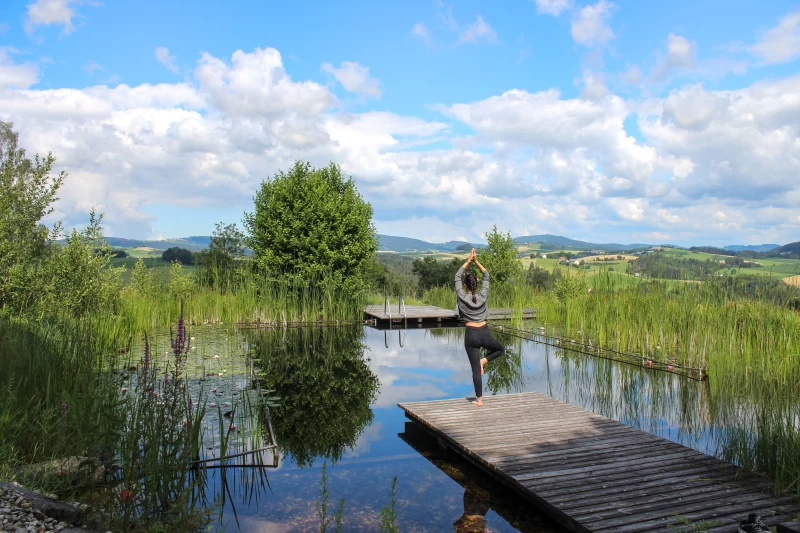 Friedliche Yoga-Auszeit inmitten Österreichs Wiesen & Wäldern