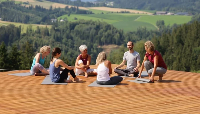 Friedliche Yoga-Auszeit inmitten Österreichs Wiesen & Wäldern
